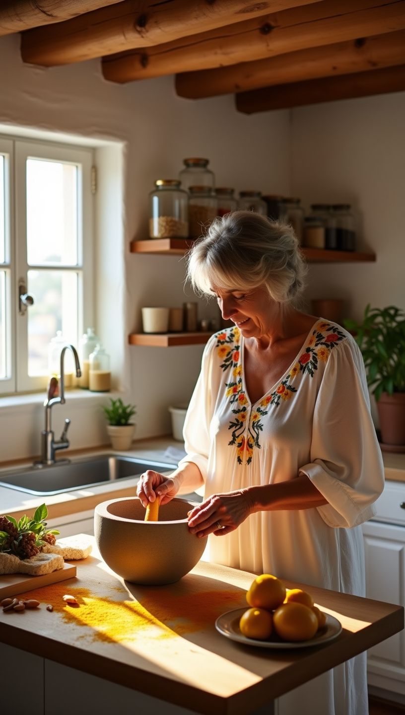 Σαλάτα με ταχίνι και κουρκουμά, παραδοσιακή ελληνική γεύση